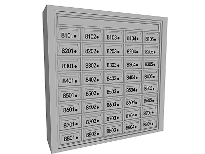 Modern mailbox indoor mailbox 3d model Modern mailbox indoor mailbox 3d model