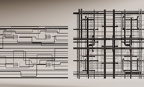 Industrial wind pipe roof 3d model