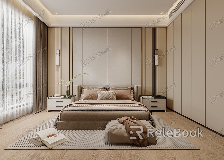 New Chinese bedroom model