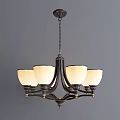 New Chinese Chandelier Combination 3d model
