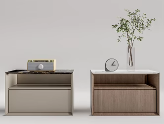Modern Bedside Cabinet 3d model