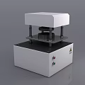 Laboratory Dual Platform Testing Machine With Metal Pillars And Control Panel 3d model