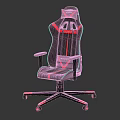 Ergonomic High Back Office Chair With Black Red Color And Swivel Base Armrests