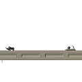White TV Stand With Drawer Design Metal Legs And Decorative Items On Top