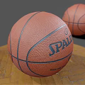 Spalding Orange NBA Official Game Basketball On Wooden Surface Sports Equipment