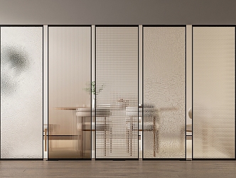 Glass partition 3d model