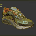 Modern Stylish Sports Shoes With Blue Black Red Accents And White Sole