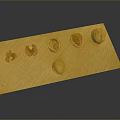 Whole And Opened Nuts Arranged On A Wooden Board With Gray Background