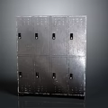Metal Locker Cabinet With Multiple Doors And Secure Locking Mechanisms