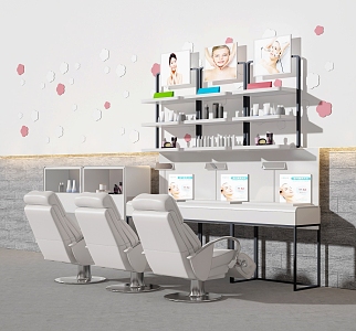 Beauty Area Massage Area Massage Chair Beauty Room Cabinet Makeup Table Makeup Area 3d model