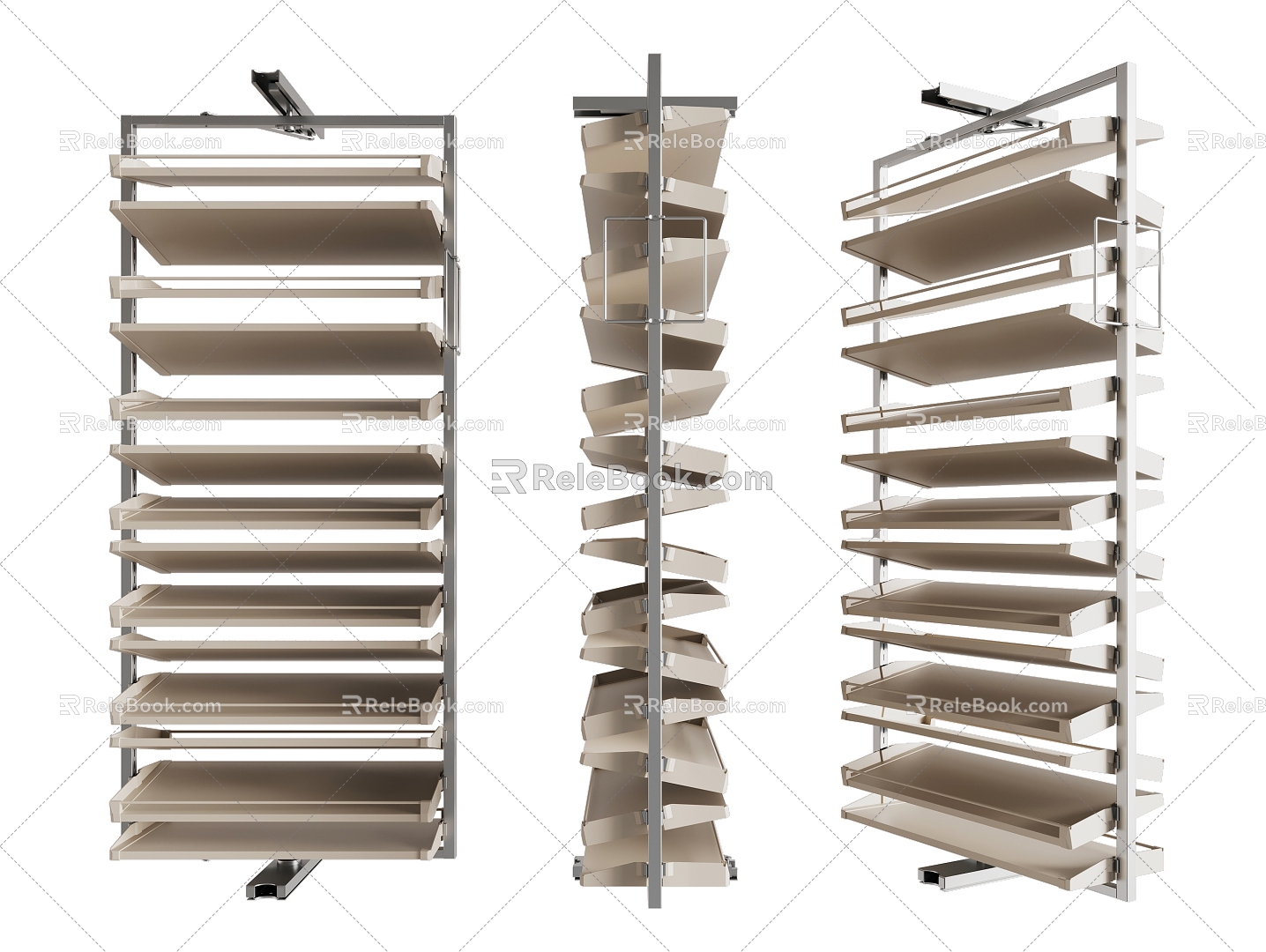 Rotating Shoe Cabinet Storage Rack Shoe Rack Furniture Hardware 3d model