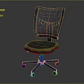 Ergonomic Office Chair With Mesh Backrest Padded Seat And Wheeled Base