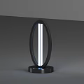 Medical Device With Oval Frame Black Base And White Elongated Glowing Section