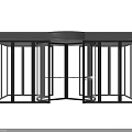 Modern Glass Revolving Door With Metal Frame For Commercial Building Entrance