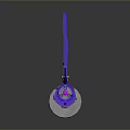 Futuristic Sci Fi Weapon Featuring Purple Pink Neon Glow And Metallic Structural Details