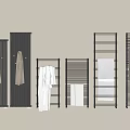 Modern Bathroom Towel Racks With White And Gray Towels On Wall