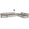 Modern Multiplayer Corner Sofa 3d model