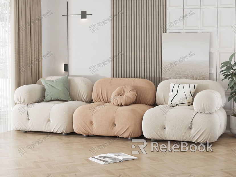 Modern Three-seat Sofa Three-seat Sofa model