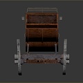 Industrial LOFT Carriage Ancient Rack Car Rack Car Rack Car Trolley Board Car 3d model