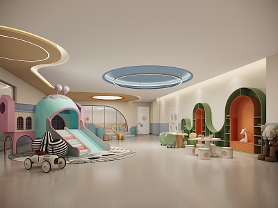 Modern Amusement Park Indoor Amusement Park 3d model