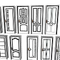 Various Interior Door Styles With Different Panel And Glass Designs