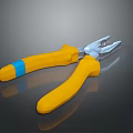 Yellow Handle Pliers with Blue Stripe Practical Hardware Tool for Household Repairs