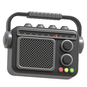 Modern Radio Cartoon Radio Animation Radio 3d model