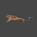 3D Render Of Brown Frog With Colorful Rubiks Cube On Gray Background