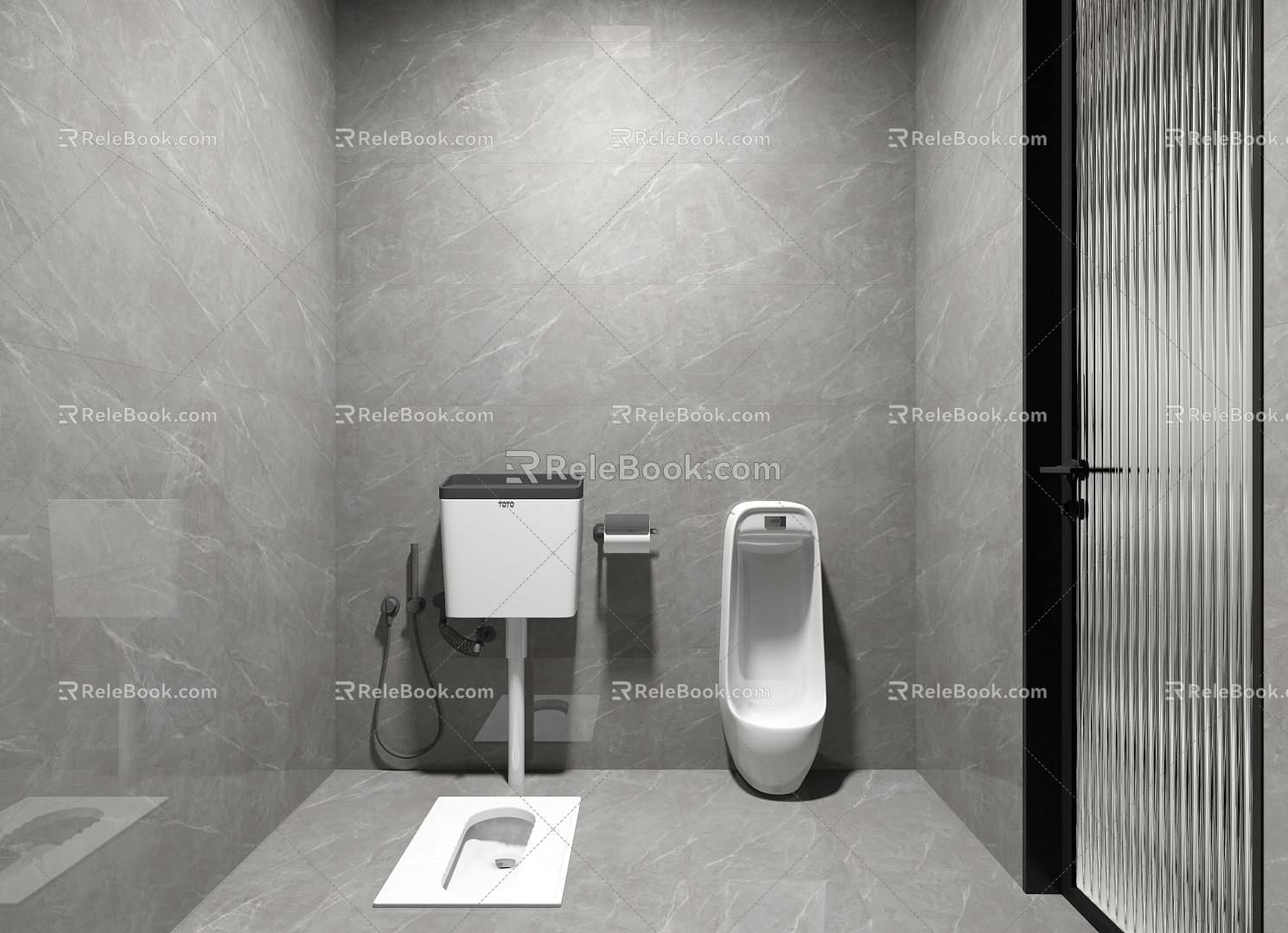 Modern squat pit urinal squat pit urinal 3d model