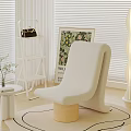Modern Living Room Interior With Curved Sofa Floor Lamp And Decorative Art