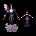 Magician Themed Characters With Tall Hat Red Haired Female And Playing Card Elements