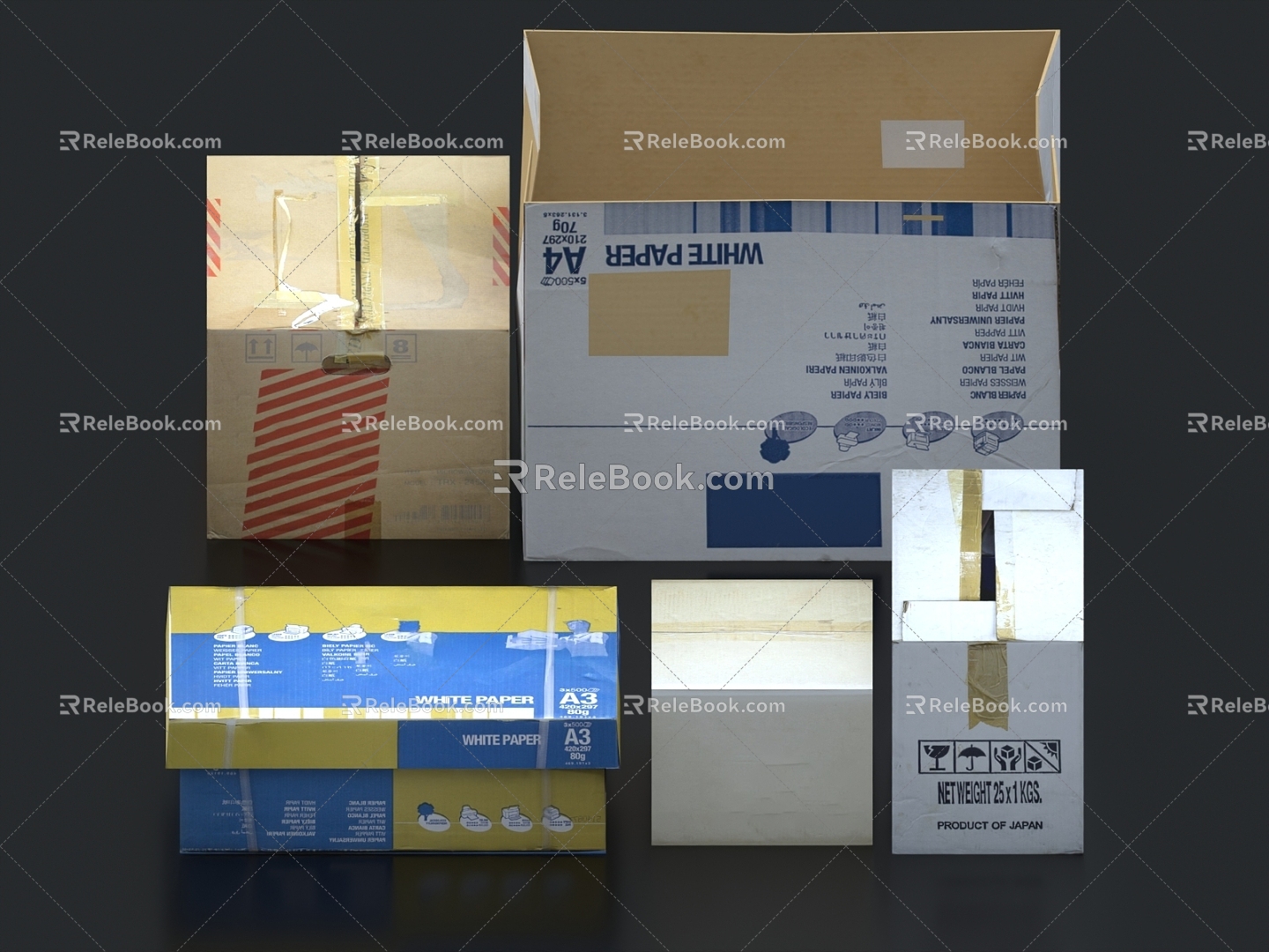 Paper box box shoe box express box carton box express box paper box paper box 3d model