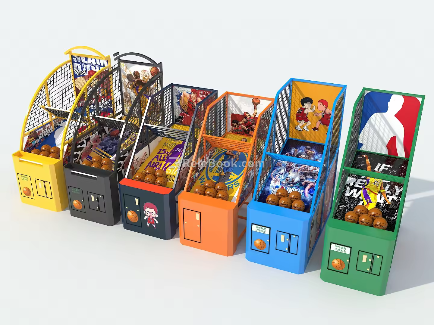 net red basketball machine basketball machine 3d model