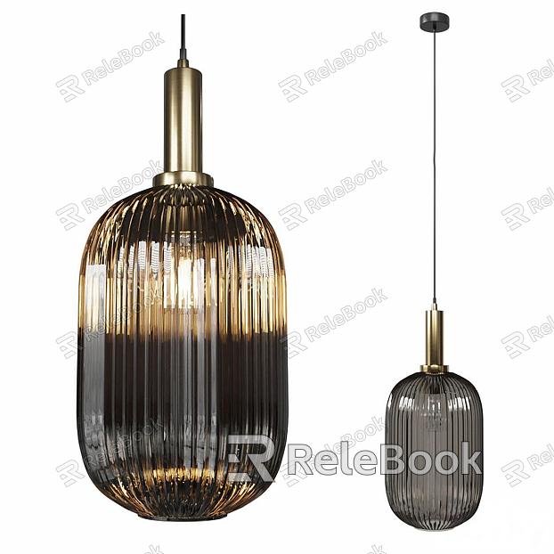 Pendant metal glass chandelier model