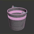 Industrial Metal Bucket With Sturdy Handle And Rustic Metal Finish For Workshop Storage