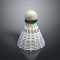 Badminton Shuttlecock with Cork Top Plastic Skirt and Green Band Design for Sports Training