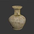 Artisan Crafted Terracotta Vase With Hand Carved Textured Surface And Classic Design