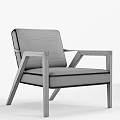 Stylish Accent Chair With Brown Leather Upholstery And Wooden Armrests Design