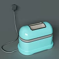 Light Blue Modern Kitchen Toaster Appliance With Compact Design And Power Cord