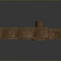 Ancient Ruin Layout Architectural Model With Brown Square And Circular Sections