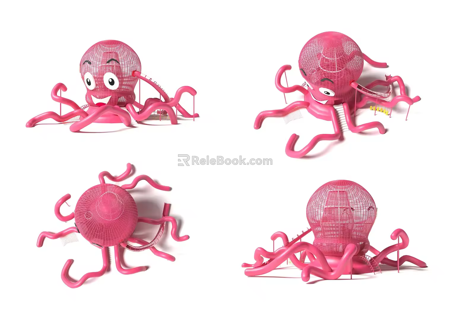 Octopus Paradise Amusement Park Slide Crawl Drill Net Children's Paradise Non-standard Paradise Customized Paradise Creative Features 3d model