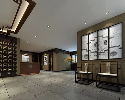 New Chinese Pharmacy Pharmacy 3d model