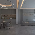 Modern Stylish Office Reception Area With Marble Counter And Spacious Bright Elegant Interior Design