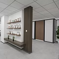 Modern Office Aerial View Layout With Work Desks Chairs Sofa Area And Green Plants