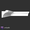 White Decorative Component With Curved Architectural Design For Interior Decoration