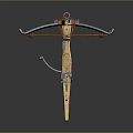 Red And Yellow Mechanical Tool With Metal Rods Wooden Base And Handle