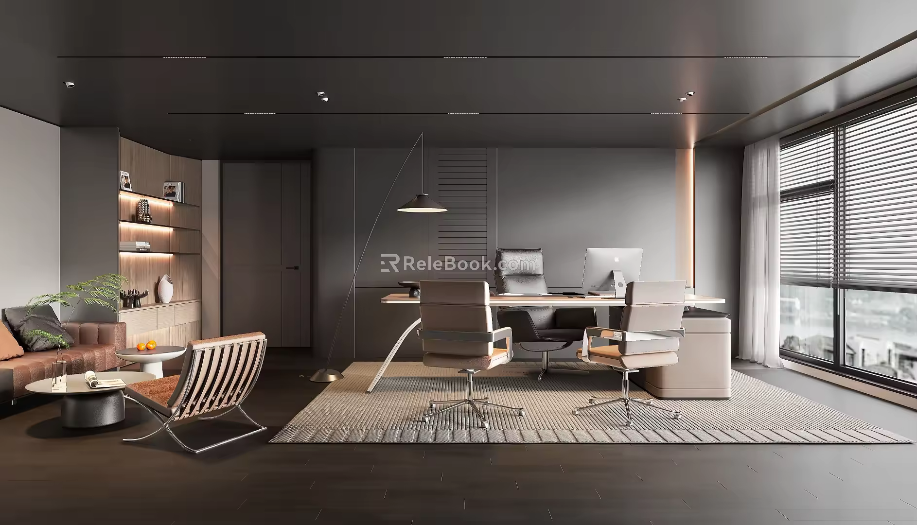 Modern Office Manager Office Desk and Chair Combination Office Sofa 3d model