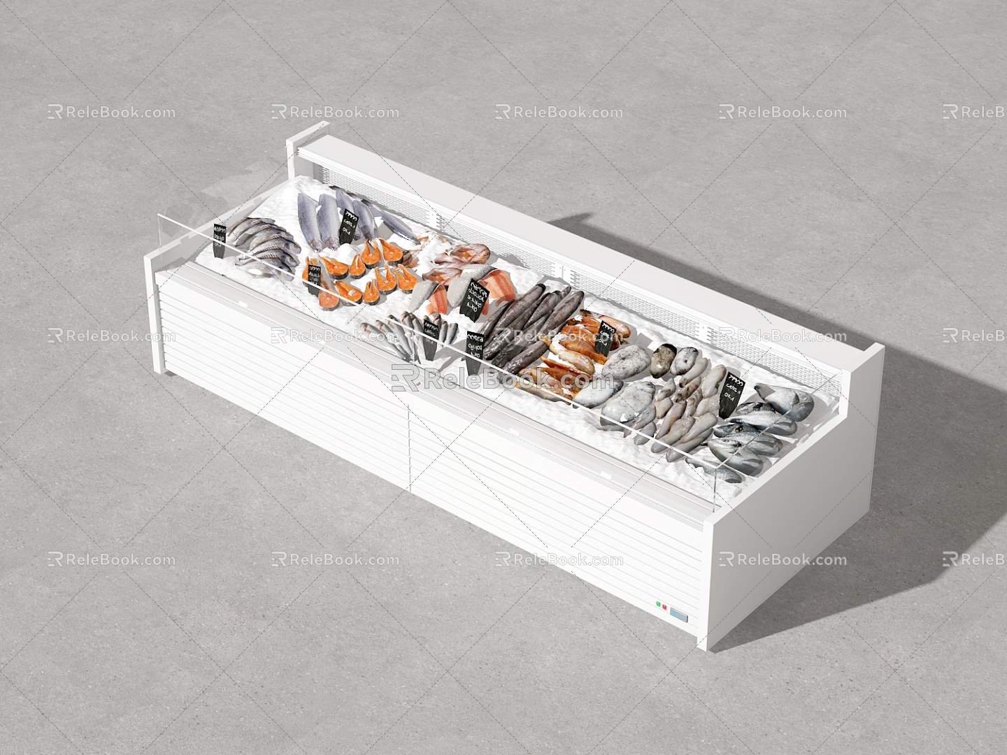 Modern Refrigerator Freezer Seafood Cabinet Seafood Fresh-keeping Cabinet Refrigerator Refrigerator 3d model