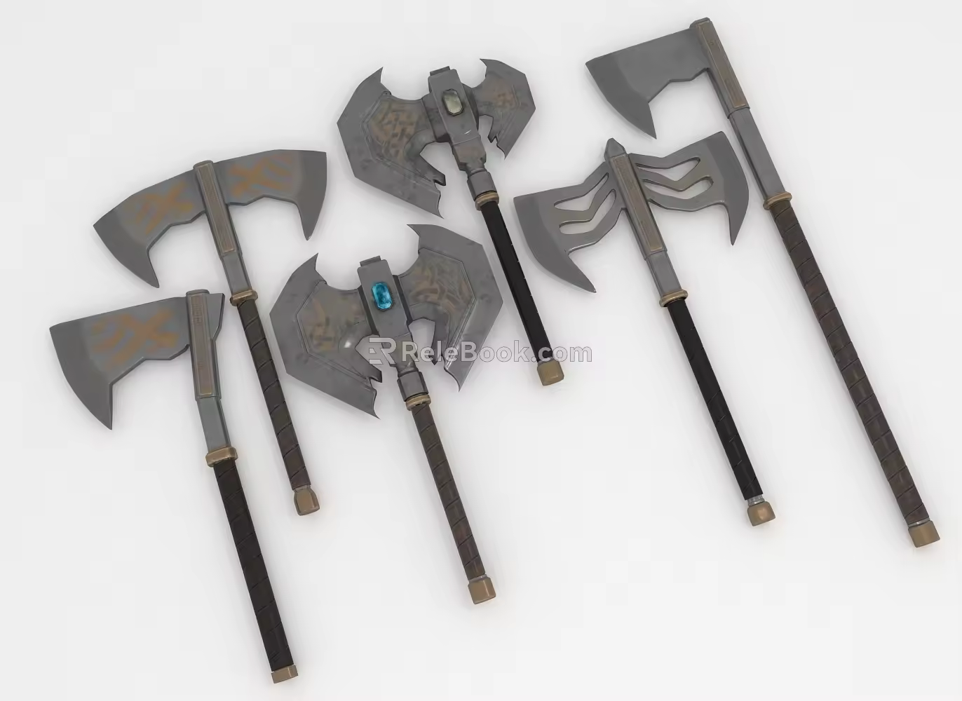 Axe Board Axe Double Face Axe Weapon Cold Weapon 3d model