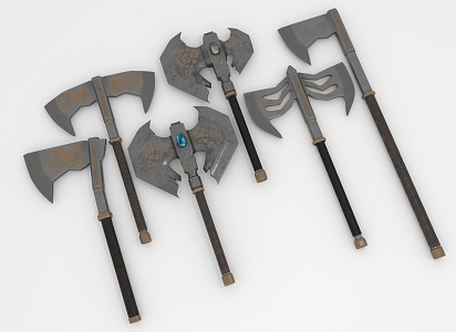 Axe Board Axe Double Face Axe Weapon Cold Weapon 3d model